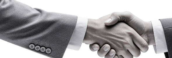 Two people shaking hands