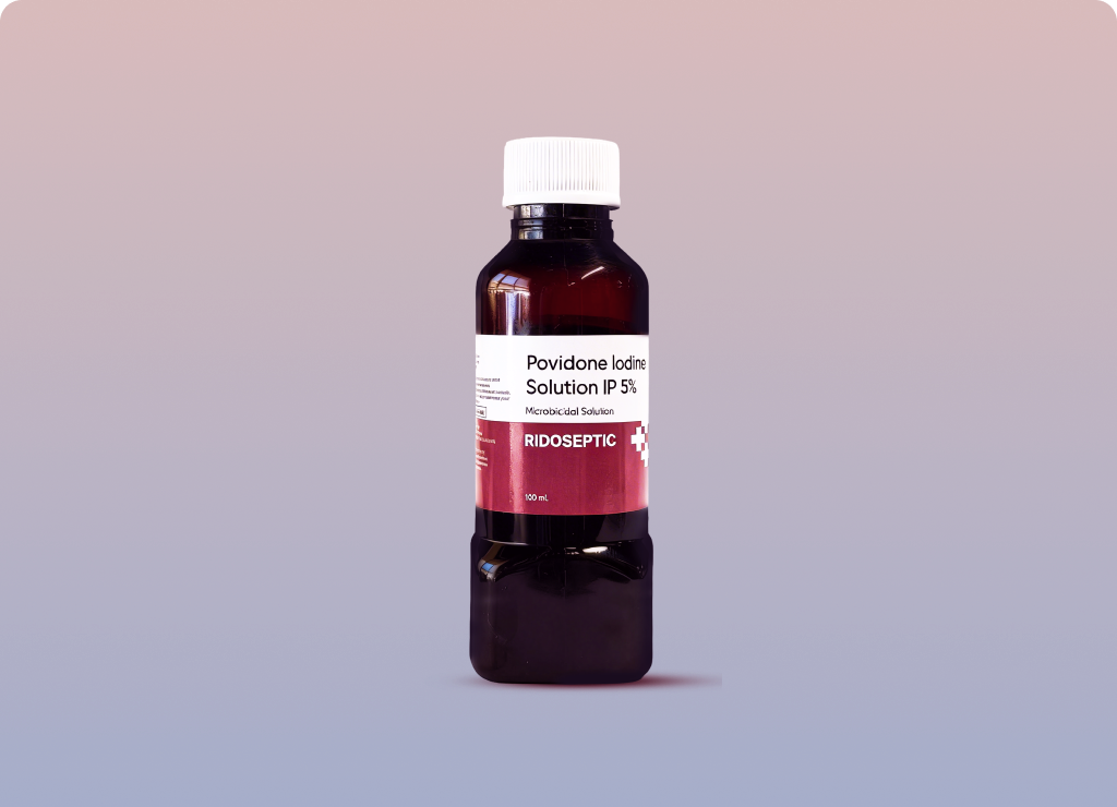 Ridoseptic Povidone-Iodine Solution 5% bottle